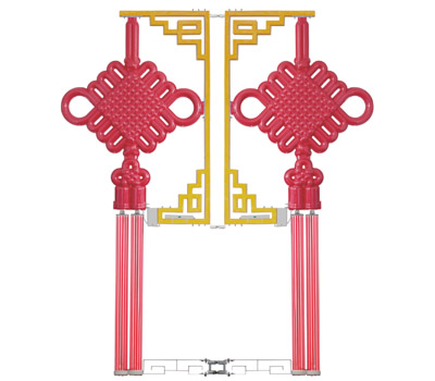 MB型发光支架中国结灯 路灯杆中国结灯挂饰